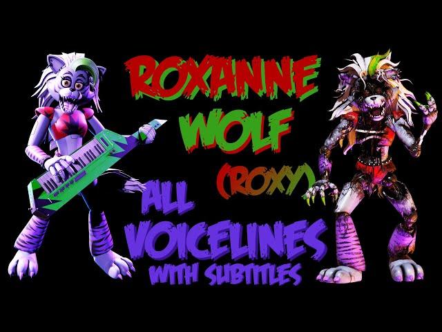 Roxanne Wolve (Roxy) | All Voicelines with Subtitles | Five Nights at Freddy's: Security Breach