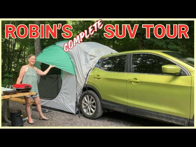 NO BUILD Nissan Rogue SPORT - SUV CONVERSION - Robin's COMPLETE SUV Tour #vanlife #suvlife