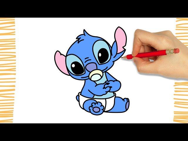 How to Draw BABY STITCH I Easy