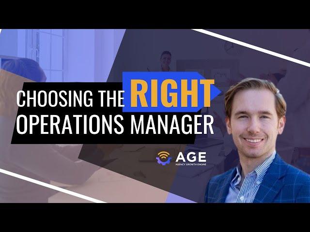 Shane Simmons | How Do You Choose the Right Operations Manager?