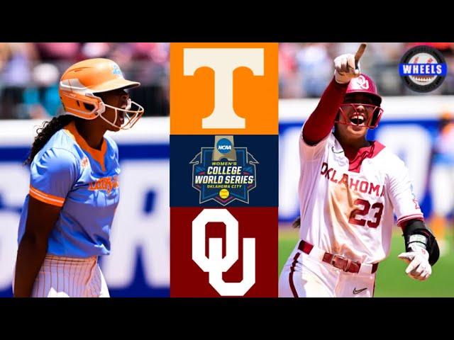 #4 Tennessee vs #1 Oklahoma Highlights | WCWS Winners Bracket | 2023 College Softball Highlights