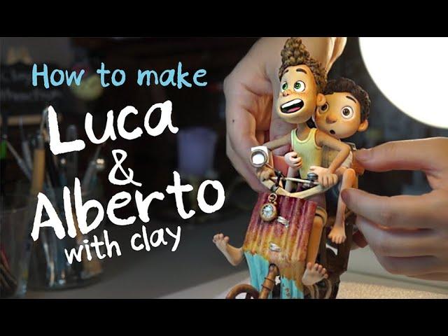 Making Luca and Alberto Diorama with clay