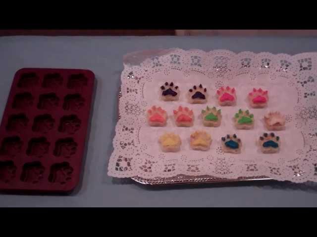 Decorated dog treats for small dogs with dog treat icing, small dog treats