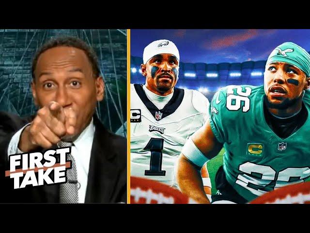 FIRST TAKE | Saquon & Jalen Hurts are UNSTOPPABLE -  Stephen A: Eagles will easily beat Ravens