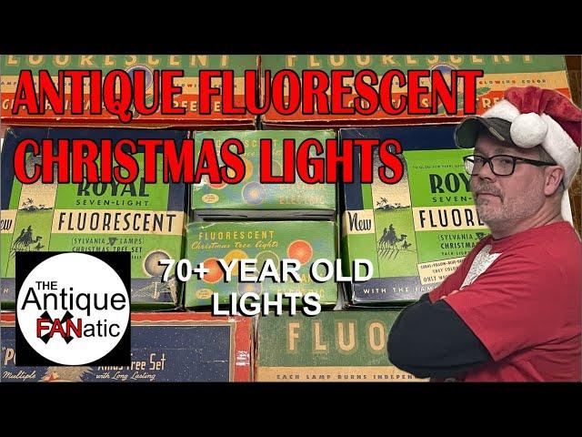 Super Rare 1940’s Antique Fluorescent Christmas Lights