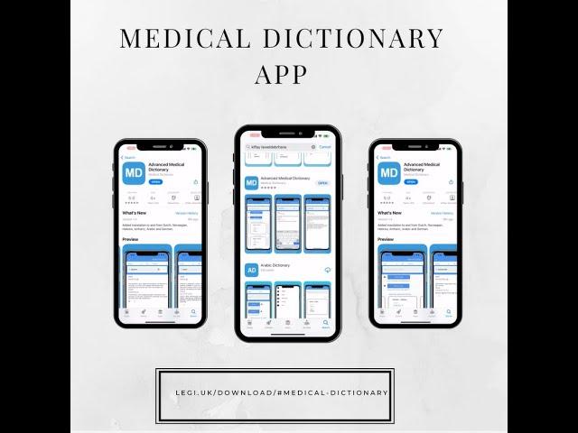 Medical Dictionary App that defines and translates medical terms between 10 languages.