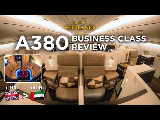 Etihad A380 Business Class and Lounge Honest Review | LHR to AUH