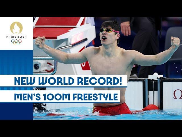 A New World Record! | Men's 100m Freestyle | #Paris2024 Highlights