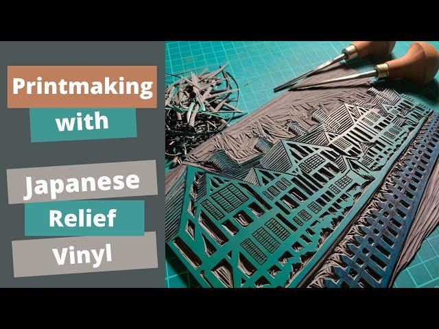 Printmaking with Japanese Vinyl - Ep. 1 Relief print surface series
