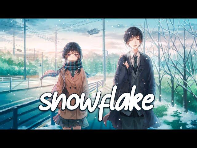 「Nightcore」→ Powfu - snowflake (ft. Sarcastic Sounds & Jaden) || Lyrics