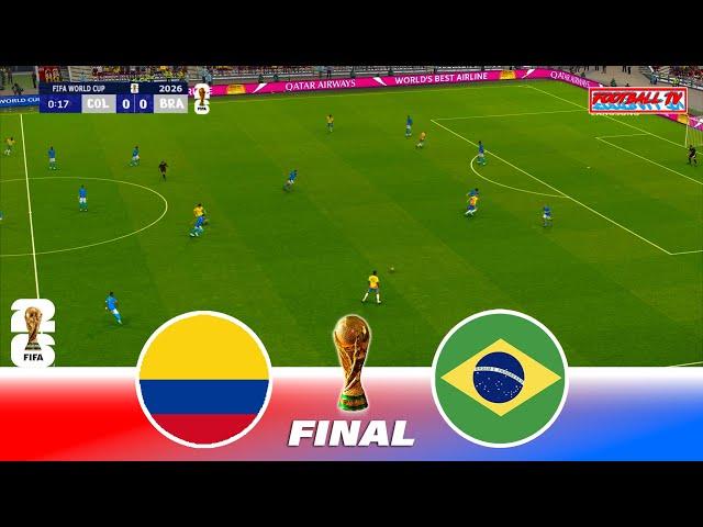 COLOMBIA vs BRAZIL - FIFA World Cup 2026 Final USA | Full Match All Goals | PES Gameplay PC