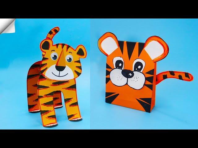 10 DIY ideas easy paper crafts | Symbol 2022 paper tiger | How to make paper TIGER