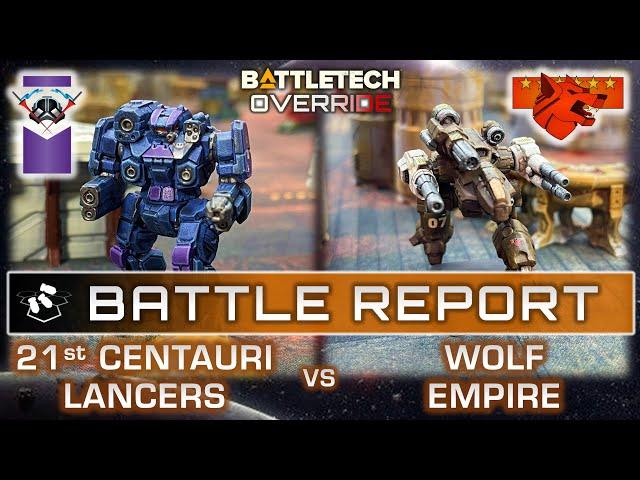 BATTLETECH Part 3! Lancers vs Wolf Empire | Escape From Dagda | Override Battle Report | ilClan Era