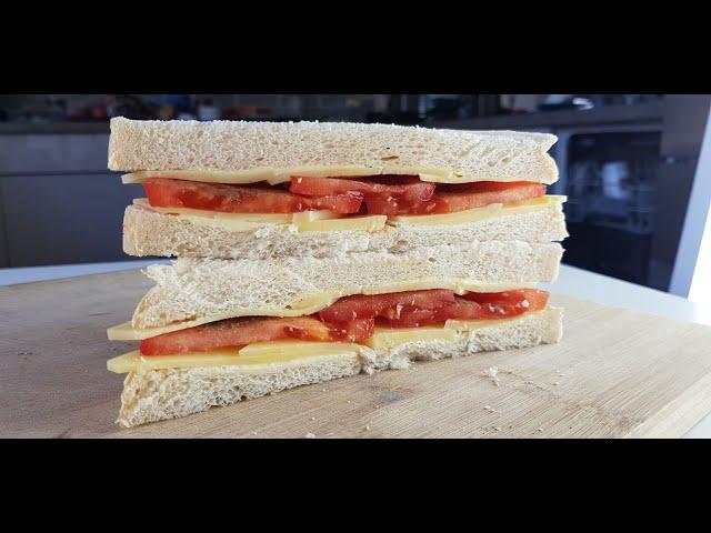 Simple and delicious cheese and tomato Vegetarian sandwich | Recipe