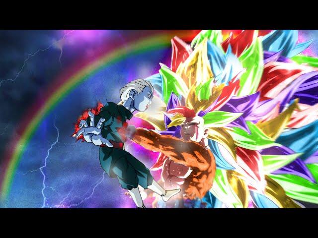 All the angels unite to kill Goku, who has achieved the highest level of Rainbow due to his danger