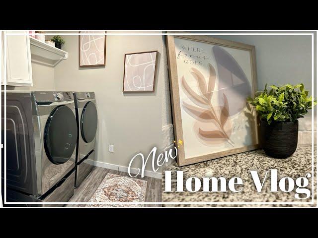 NEW HOME VLOG | 2024 DIY LAUNDRY ROOM MAKEOVER | HOUSE TO HOME | NEW! SAMSUNG APPLIANCES