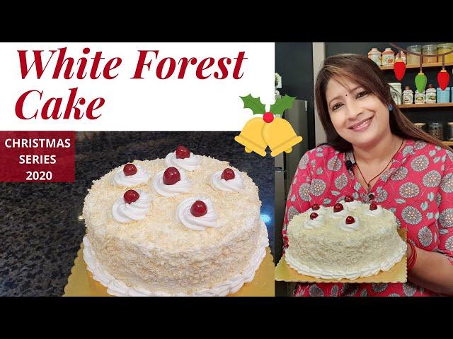 ഓവൻ ഇല്ലാതെ എളുപ്പത്തിൽ ഒരു WHITE FOREST CAKE | No Oven Homemade White Forest Cake