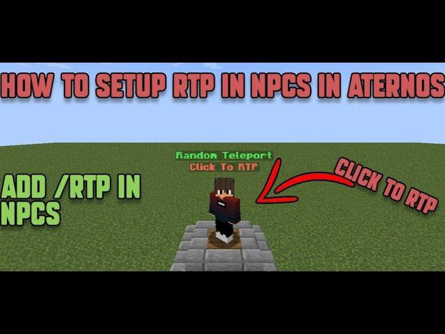 How To Setup Rtp In Npcs In Aternos Server| Make Rtp Npc Click To Random Teleport