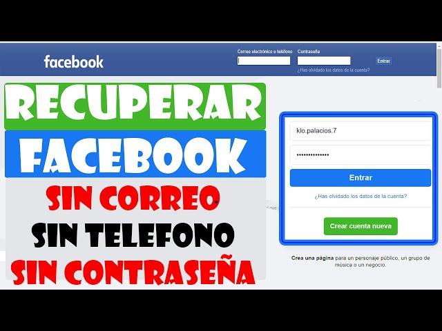 Como Recuperar tu Cuenta de Facebook si Olvidaste el Correo, el Teléfono o la Contraseña | SOLUCIÓN