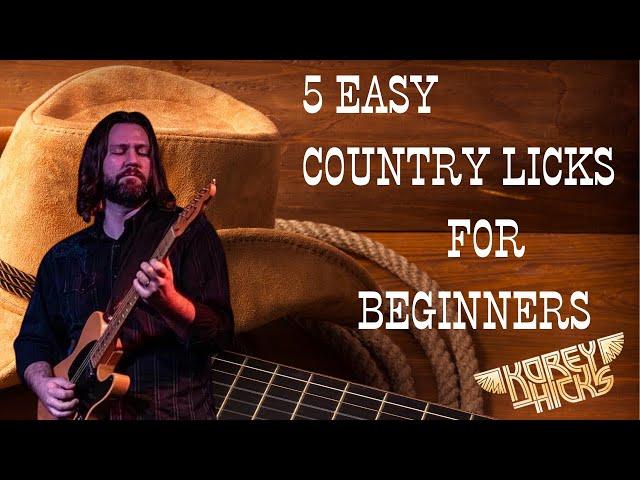 5 Easy Country Licks | Beginner to Intermediate Guitar Lesson