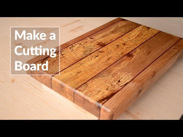 Making a Cutting Board from Rough Lumber! No JOINTER or PLANER. Woodworking Project!