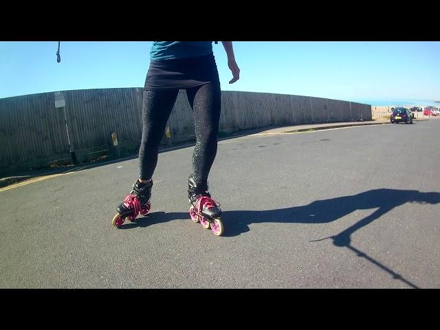 How to stop & control speed on down hills & slopes on inline skates or rollerblades Top Tips 4 Turns