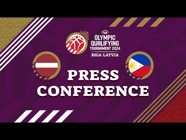 Latvia v Philippines - Press Conference | FIBA Olympic Qualifying Tournament 2024 -  Latvia