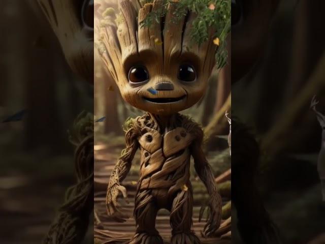 Groot Animation 3D! "I'm Groot!" #ai #groot #grootedit #shorts #marvel #guardiansofthegalaxy