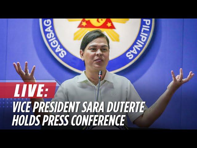 LIVE: Vice President Sara Duterte holds press conference | November 20