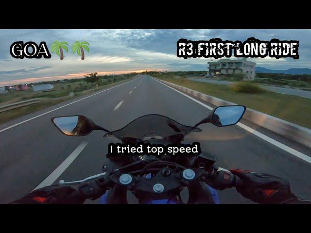 FIRST LONG  RIDE IN R3 | TRIED TOP SPEED | COLLAB RIDE | GOA SERIES EPISODE 1 |