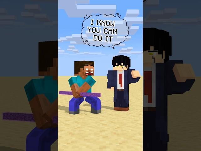 HELP Herobrine To Power Up And Throw A Stick #friendship #shorts #trending #anime