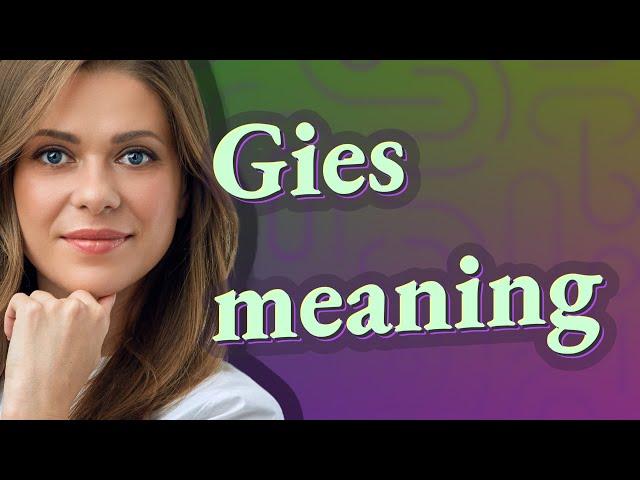 Gies | meaning of Gies