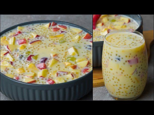 Sago Summer Drink Recipe | Ramadan Special | Sago Custard Fruits Drink Recipe | Summer Iftar Drink