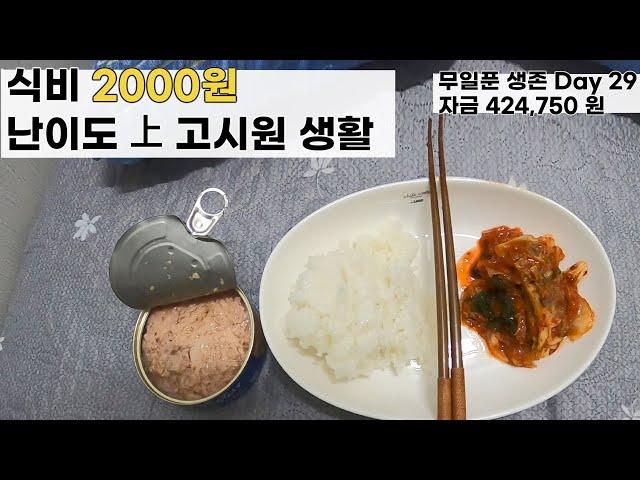 내가 식비 2000원으로 고시원에서 사는 법 【생존-29일】