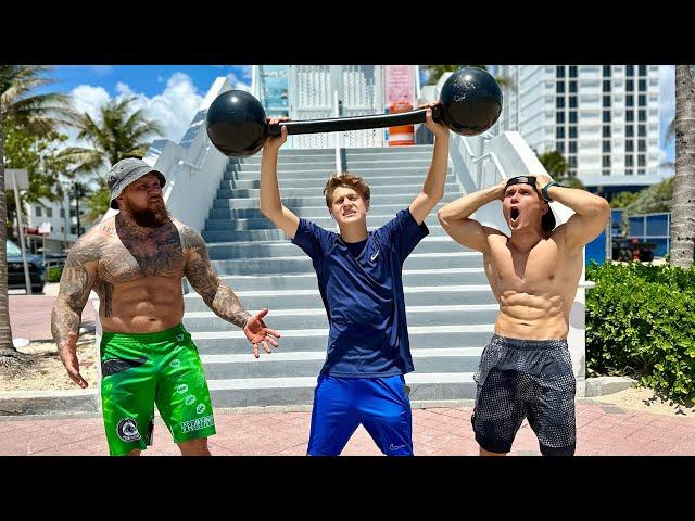 World Strongest Boy Teaches Bodybuilders how to Lift Weights!