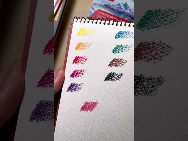 Swatching Caran d'Ache Classic Neocolor II AQUARELLE Water-Soluble Pastels