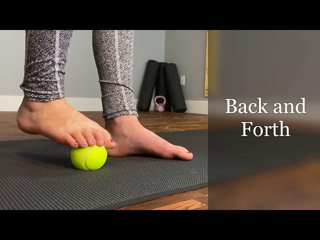 Foot Stretch and Reflexology with a Tennis Ball