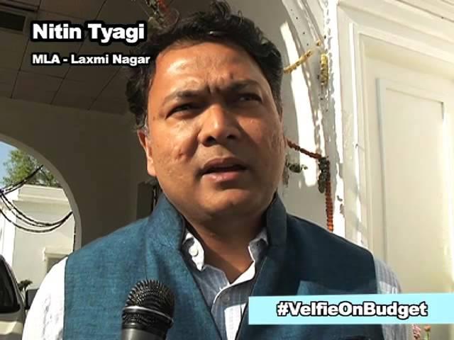 AAP MLA Nitin Tyagi Velfie on Budget