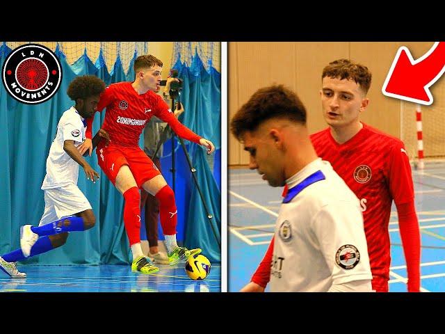 I Played in a PRO FUTSAL MATCH & It Was INTENSE! (Football Goals & Skills)