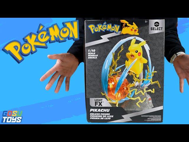 Pokemon 1/10th Scale Light FX Pikachu Deluxe Figure Unboxing and Review