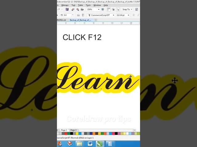CorelDRAW Pro Tip: Create an Outline Text Curve Like a Pro