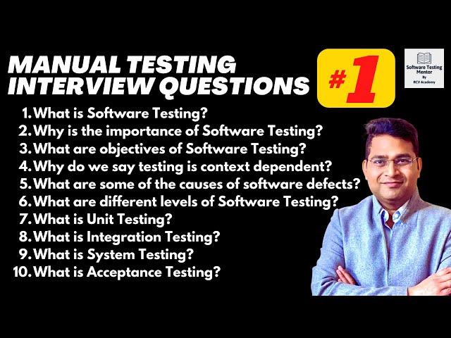 Manual Testing Interview Questions and Answers with Examples - Part 1