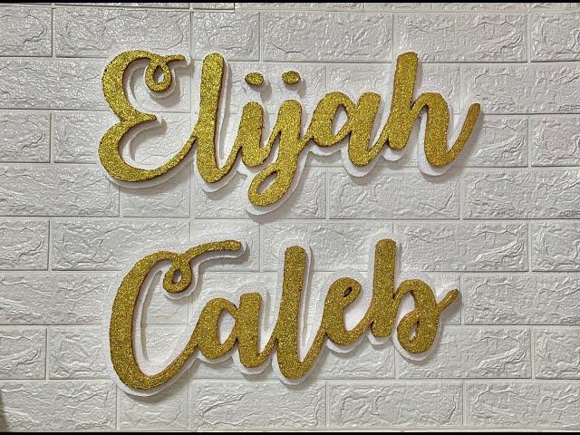 DIY Styro Name Backdrop (Styro Lettering)