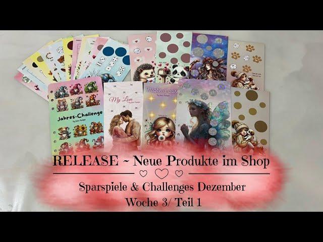 RELEASE ~ Neue Produkte im Shop | Sparspiele & Challenges Dezember Woche 3 | Adventsbox auspacken 