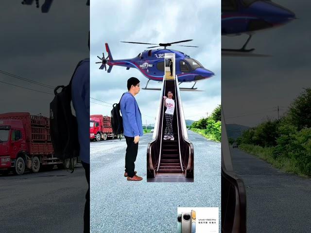 It's so convenient to take a private customized helicopter by waving your hand. You can stop any