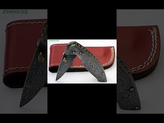 Custom Made Damascus Folding Pocket Knives (500)