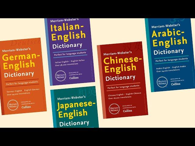 5 New Bilingual Dictionaries from Merriam-Webster - German, Italian, Chinese, Japanese, & Arabic