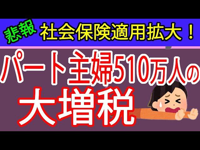 【速報】パート主婦の社会保険適用拡大について２０２４年１０月改正内容と厚生労働省発表資料を札幌の税理士が簡単解説します（106万円の壁／130万円の壁／社保扶養）