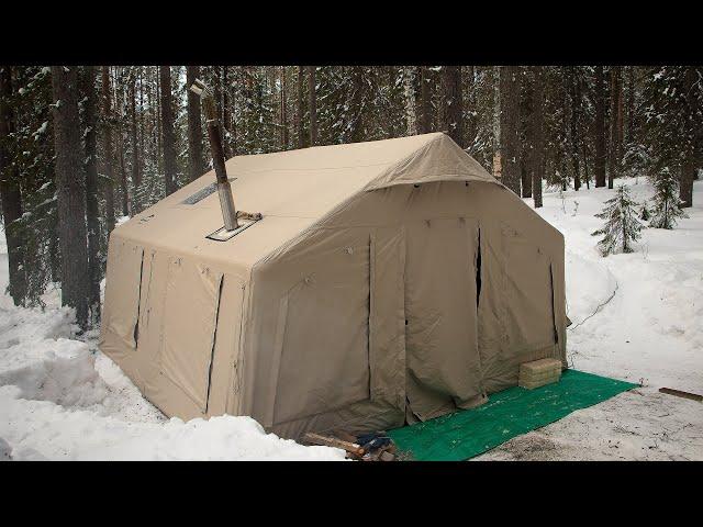 COLD WINTER CAMPING in THE SNOW | OUTDOOR COOKING | ASMR