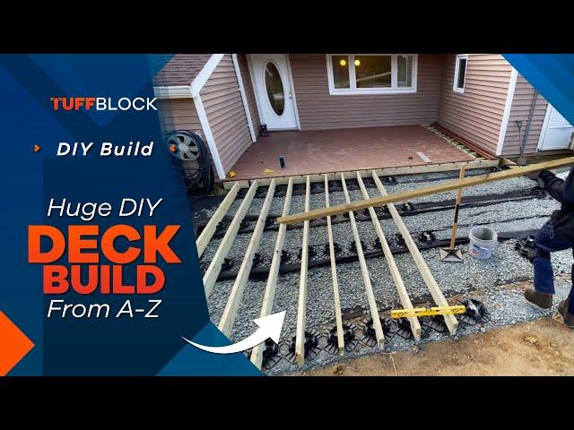 Building 5 Ground Level Decks (from house to pool) using TuffBlock Deck Blocks